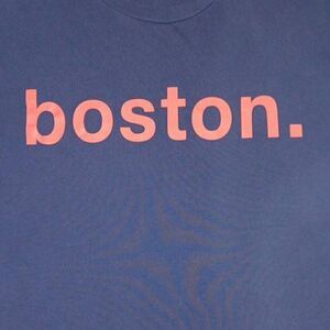 Boston Tshirt  Brand Canvas Bella+Canvas Size Large  Color Navy & Red Back Graph